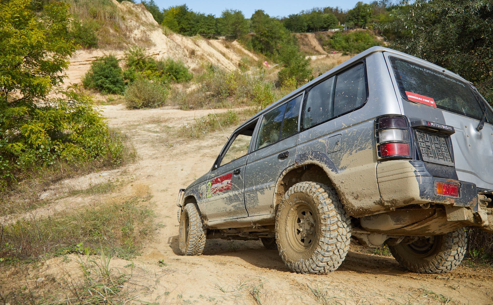 SUV driving off-road